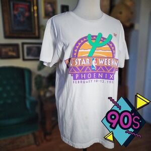 NBA Phoenix Shirt All Star Weekend Vintage 1995 Hardwood Classics White Large L